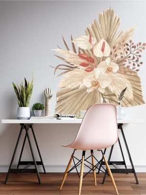 Kt Grup Boho Yapraklar Pastel Duvar Sticker