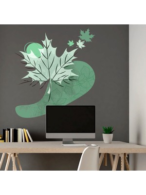 Kt Grup Boho Yapraklar Pastel Duvar Sticker