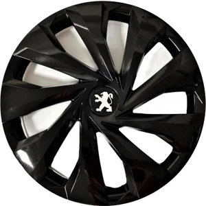 Peugeot 206 14'' Inç Piano Black Siyah 4'lü Set Jant Kapağı Çelik Jant Görünümlü