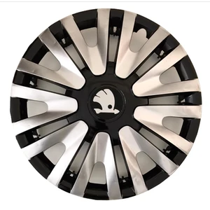 Skoda 13'' Inç Gri - Siyah 4'lü Set Jant Kapağı Çelik Jant Görünümlü