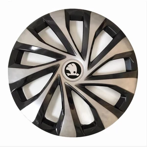 Skoda Fabia 14'' Inç Gri - Siyah 4'lü Set Jant Kapağı Çelik Jant Görünümlü