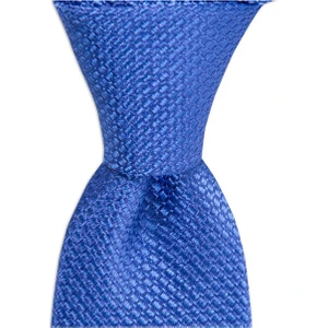 1001 Kravat Saks Mavi Desenli 8 cm Genişliğinde Ipek Kravat