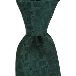 1001 Kravat Yeşil Desenli  8 cm Genişliğinde Ipek Kravat