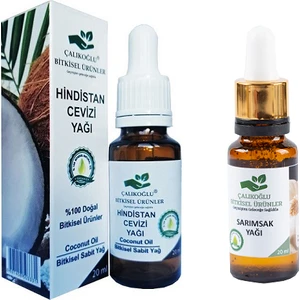 Çalıkoğlu Bitkisel Ürünler Hindistan Cevizi Yağı - Sarımsak Yağı 2'li Avantaj Paketi 20 ml