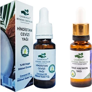 Çalıkoğlu Bitkisel Ürünler Hindistan Cevizi Yağı - Mavi Anemon Yağı 2'li Paket 20 ml