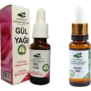 Çalıkoğlu Bitkisel Ürünler Gül Yağı - Paçuli Yağı 2'li Paket 20 ml