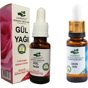 Çalıkoğlu Bitkisel Ürünler Gül Yağı - Ozon Yağı 2'li Avantaj Paketi 20 ml