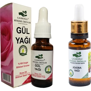 Çalıkoğlu Bitkisel Ürünler Gül Yağı - Jojoba Yağı 2'li Avantaj Paketi 20 ml