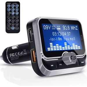 1st Try BC32 Araç 1.8 inç Ekran Bluetooth Fm Verici - Siyah (Yurt Dışından)