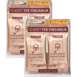 Mehmet Efendi Türk Kahvesi 12X6 gr Tek Içimlik Folyo Ambalaj x 2 Adet