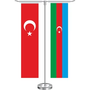 Bayrak Online T Dikdörtgen Azerbaycan Masa Bayrağı Takımı