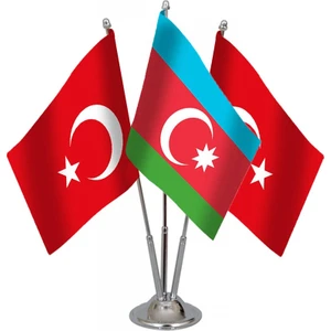 Bayrak Online Üçlü Azerbaycan Masa Bayrağı Takımı