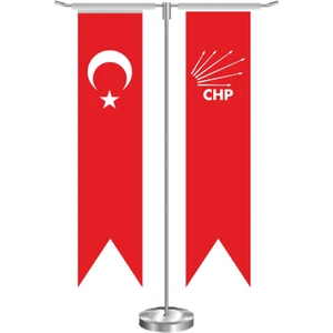 Bayrak Online T Kırlangıç Chp Masa Bayrağı Takımı