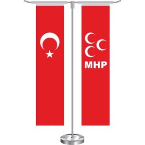 Bayrak Online T Dikdörtgen Mhp Masa Bayrağı Takımı