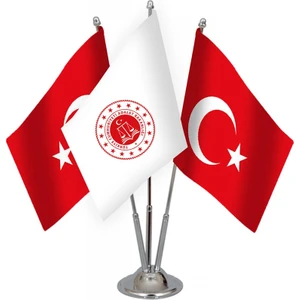 Bayrak Online Üçlü T.c Adalet Bakanlığı Masa Bayrağı Takımı