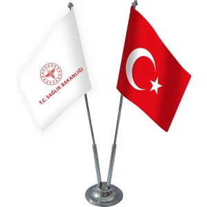 Bayrak Online Ikili T.c Sağlık Bakanlığı Masa Bayrağı Takımı