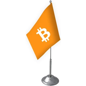 Bayrak Online Tekli Bitcoin Masa Bayrağı Takımı