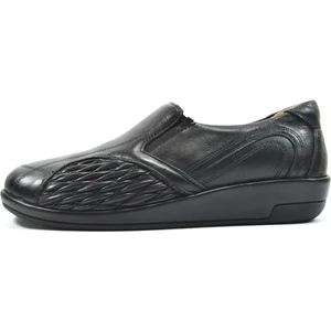 Dr. Comfort 2012 Deri Siyah Ortapedik  Kemik Çıkıntı Kadın Anne Ayakkabı