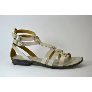 Deri Gri Gladyatör Kadın Sandalet