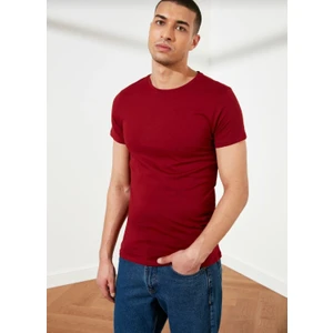 Erkek Bisiklet Yaka Düz Renk T-Shirt