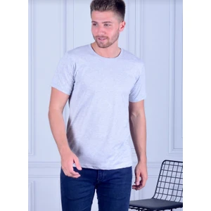 Erkek Bisiklet Yaka Düz Renk T-Shirt