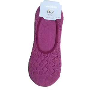 Goo Socks 12 Çift Fuşya Renk Fileli Babet Çorap