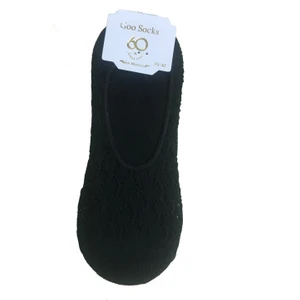 Goo Socks 12 Çift Siyah Renk Fileli Babet Çorap