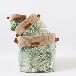 BirD Design Palm Serisi Green 3lü Kumaş Saksı Kılıfı Seti