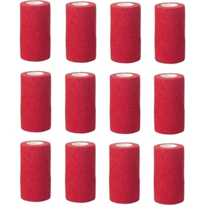 Kendinden Yapışkanlı Coban Bandaj 10CMX4,5M Kırmızı 12 Adet
