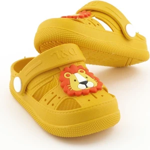 BK1001 Kaydırmaz Aslan Desenli Çocuk Sandalet Terlik