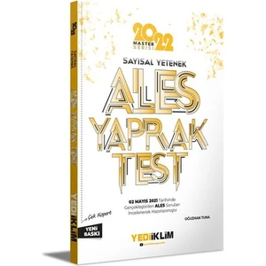 Yediiklim Yayınları ALES 2022 Master Serisi Sayısal Yetenek Çek Kopart Yaprak Test