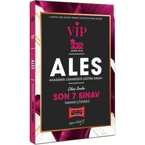 Yargı Yayınevi ALES 2022 VIP Tamamı Çözümlü Son 7 Sınav Çıkmış Sorular