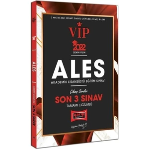 Yargı Yayınevi ALES 2022 VIP Tamamı Çözümlü Son 3 Sınav Çıkmış Sorular