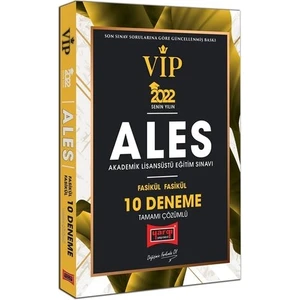 Yargı Yayınevi ALES 2022 VIP Tamamı Çözümlü Fasikül Fasikül 10 Deneme
