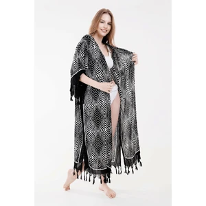 Yazlık Trend Zeugma Desen Kaftan Kimono 11 - Kuşaklı - El Baskısı