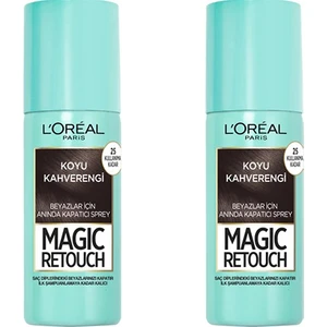 L'oréal Paris Magic Retouch Beyaz Dipleri Kapatıcı Sprey - Koyu Kahverengi x 2 Adet