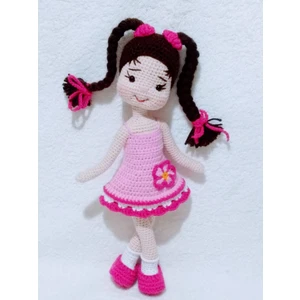 Oyuncak Park Toz Pembe Çitlembik Bebek Amigurumi Organik Oyuncak