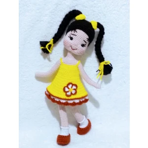 Oyuncak Park Sarı Çitlembik Bebek Amigurumi Organik Oyuncak