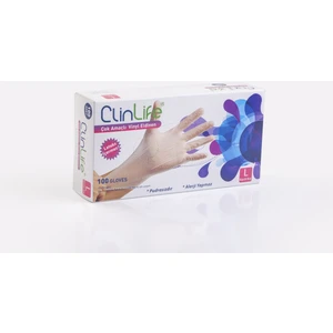 Clinlife Pudrasız Vinyl Eldiven 100 'lü - L