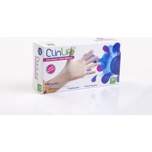 Clinlife Pudrasız Vinyl Eldiven 100 'lü - M
