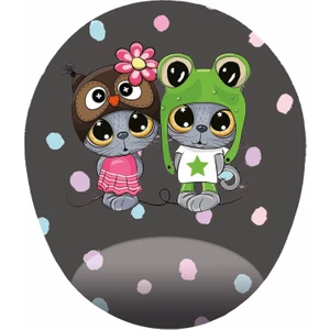 Mağaza Depom Sevimli Yavru Kediler - Bilek Destekli Tasarım Oval Mousepad 20