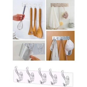Tilbe Home 5'li Güçlü Yapışkanlı Askı