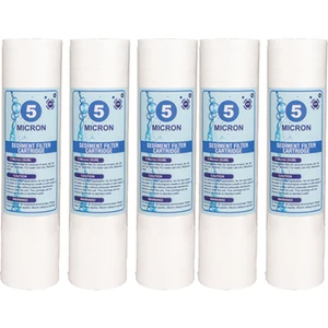 25 Adet Açık Kasa Su Arıtma Cihazı 5 Mikron Sediment Spun Filtre