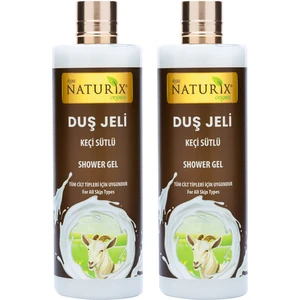 Keçi Sütlü Duş Jeli Hassas Ciltler Için Nemlendirici Duş Jeli 2'li 400 ml Yatıştırıcı Duş Jeli Seti