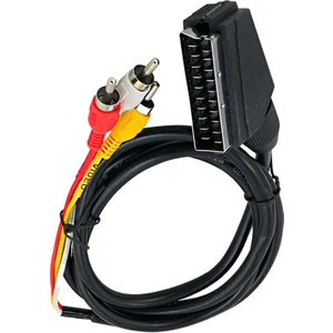 Angel Of Life Scart 3 Rca Kablo 1.2 Metre 7 mm Siyah * Scart Tos Kablo Kutulu Powermaster