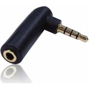 Stereo L Aparat 4 Boğumlu 3.5 mm Stereo 90 Derece Sağ Açılı Çevirici Jak Dişi Erkek L