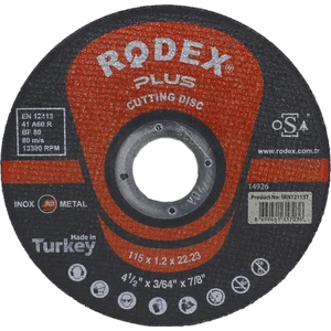 Rodex Spiral Taşlama Inox Metal Kesici Taş Diski 115X1.2 mm