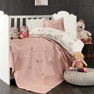 Minelya Home 5 Parça  Pamuk 3D Kelebek Desenli Bebek Nevresim Takımı