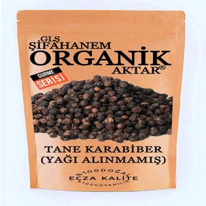 GLŞ Şifahanem Organik Aktar Tane Karabiber 100 gr Yağı Alınmamış