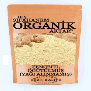 GLŞ Şifahanem Organik Aktar Zencefil Toz Yağı Alınmamış 100 gr  Öğütülmüş